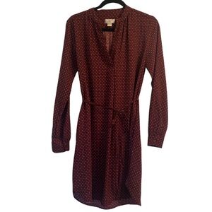 Loft Outlet Maroon Red Shirt Dress Small